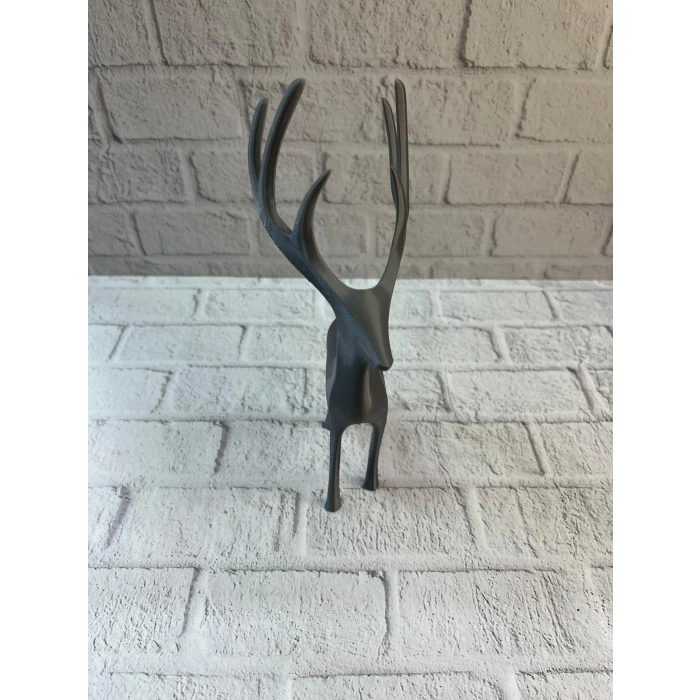 Gri Geyik Biblo Minimal Tasarım Şık Ev Aksesuarı