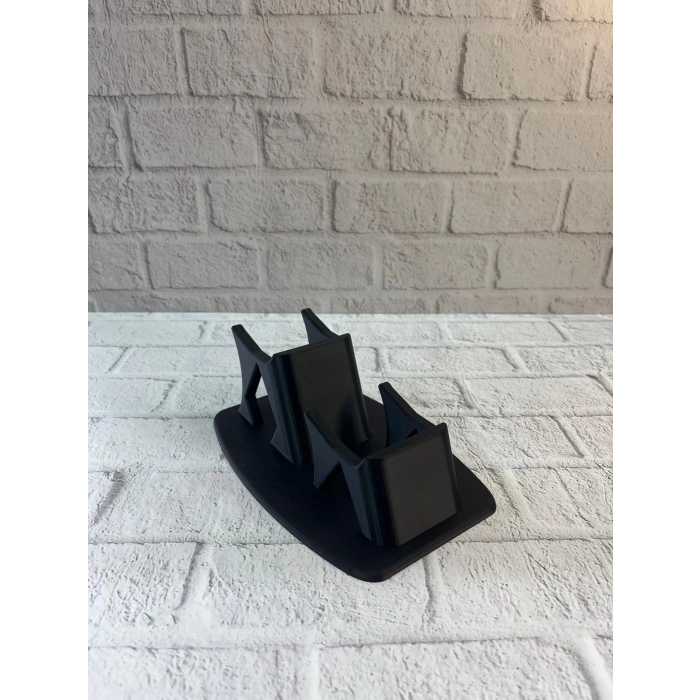 İkili Gamepad Tutucu Siyah 7x18 Cm Masa Ve Raf Düzeni