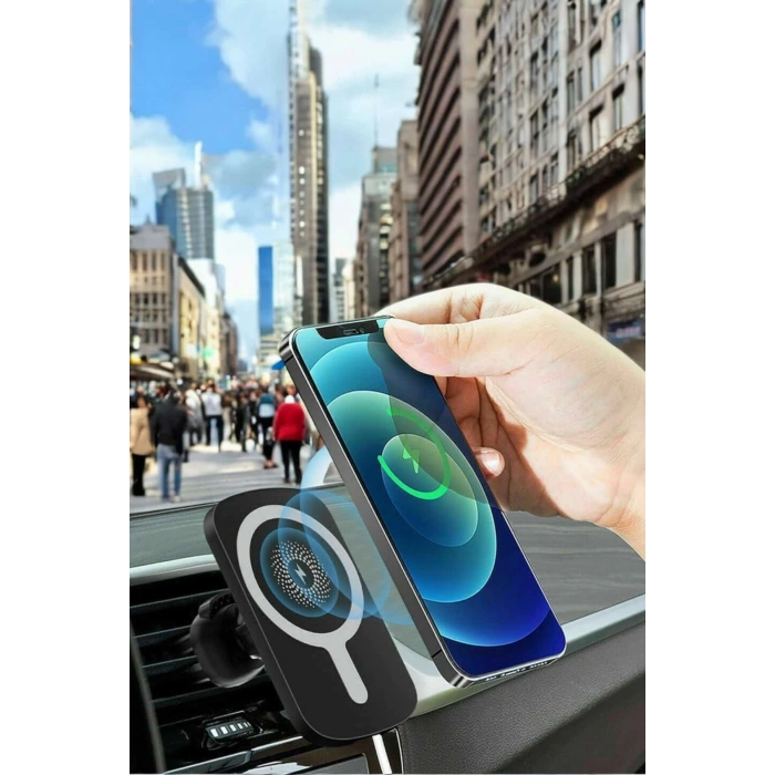 İos Uyumlu Manyetik Tasarım Magsafe İphone 12/13/14/15 Araç Şarjı