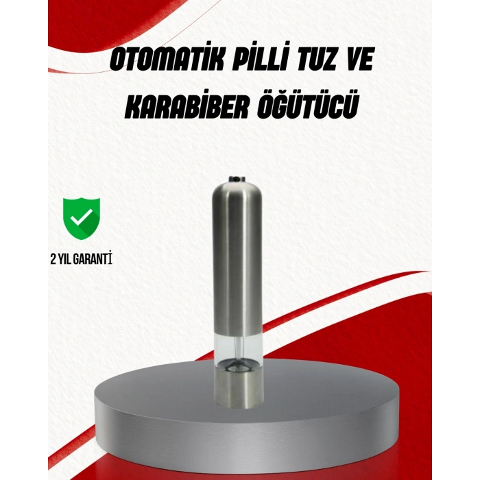Işıklı Pilli Baharat Değirmeni Taze Ve Pratik Öğütme