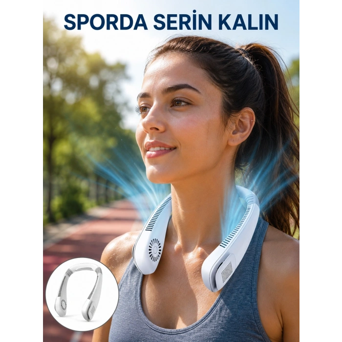 Kanatsız Boyun Tipi Fan | Giyilebilir Serinletici, Düşük Sesli, Hafif Abs Gövde, Usb Şarj Edilebilir Yeni Nesil