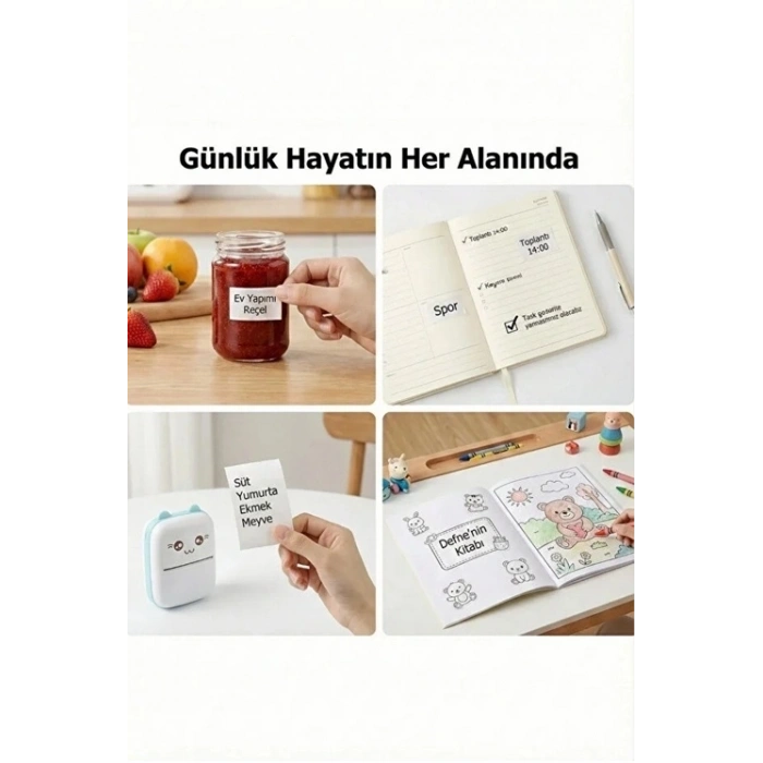 Kendinden Yapışkanlı Çocuk Kamera Baskı Kağıdı, 5’li Rulo 57x25mm Baskı Termal Kağıt Rulo