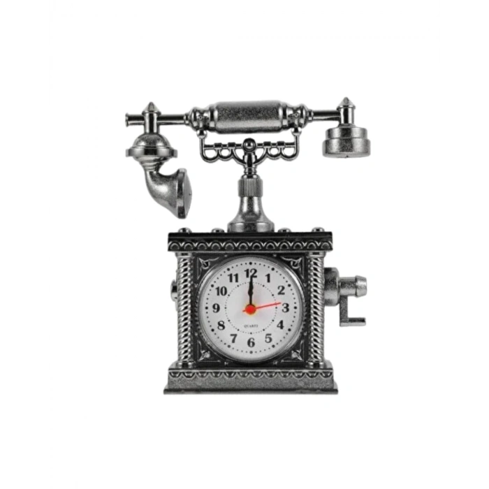 Klasik Telefon Görünümlü Masaüstü Saat Ve Alarm