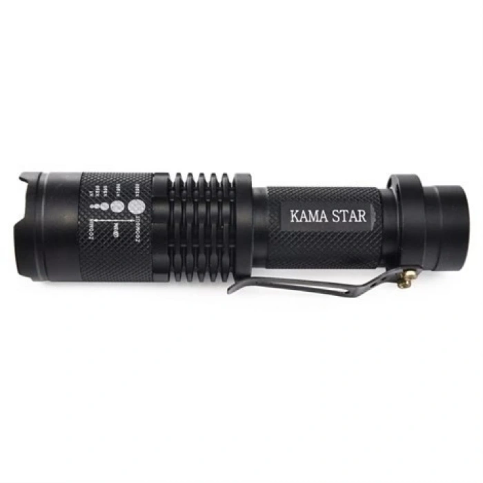 Km 87 Polis Tipi Zoomlu Şarjlı Metal Dağ Kamp Cep Feneri