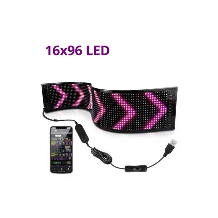 Led Ekran Matrix Panel En Büyük Boy 16x96 Araba Yazısı