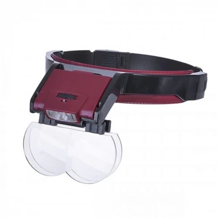 - Lens Takmalı 4 Lens , Led Lambalı Şapka Tip Büyüteç