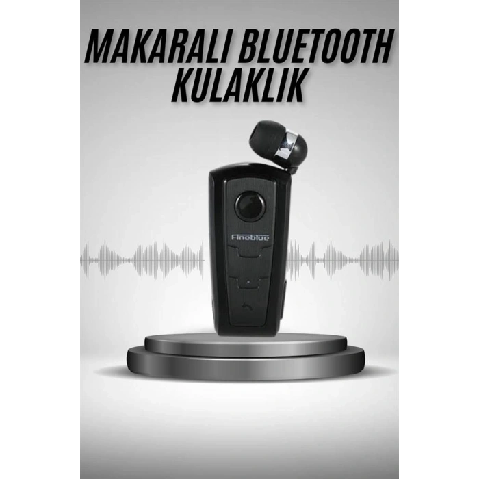 Makaralı Bluetooth Kulakiçi Yaka Kulaklığı Kablosuz Kulaklık