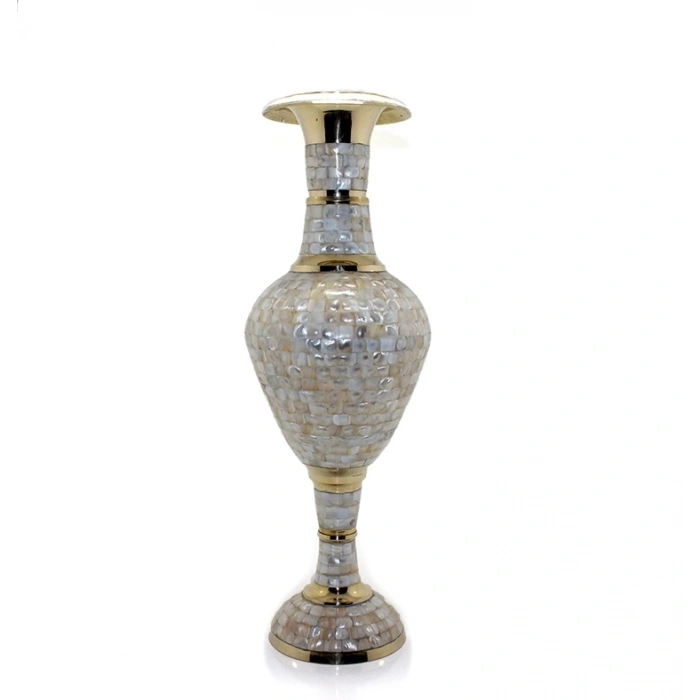 Pirinç Sedefli Vazo 90 Cm Ksk131