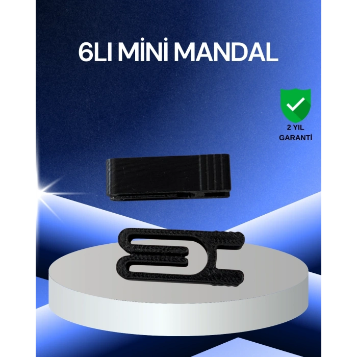 Poşet Kapatma Mandalı Hava Geçirmez 6 Adet Set