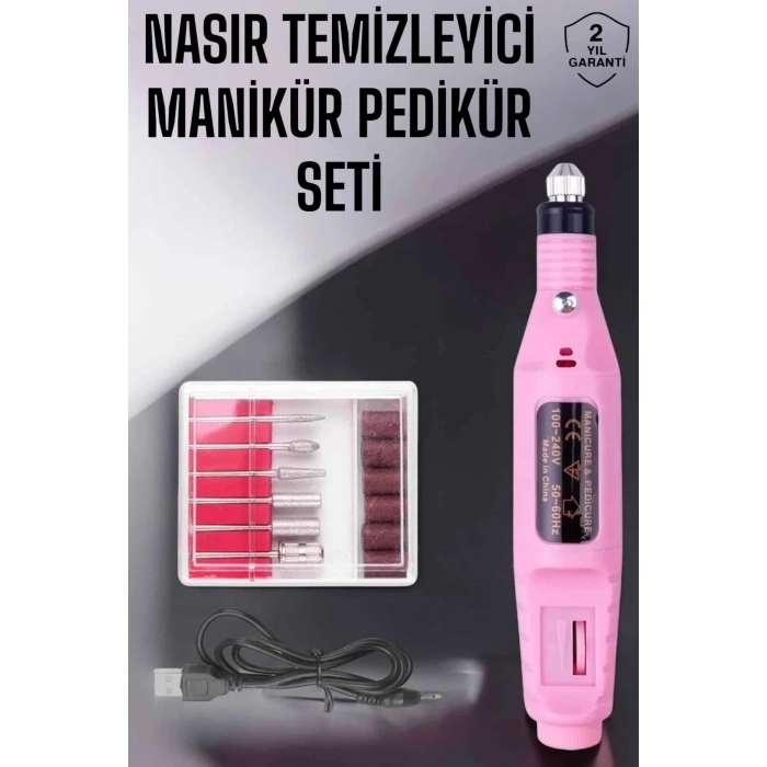 Protez Tırnak Manikür Ve Pedikür Seti Elektrikli