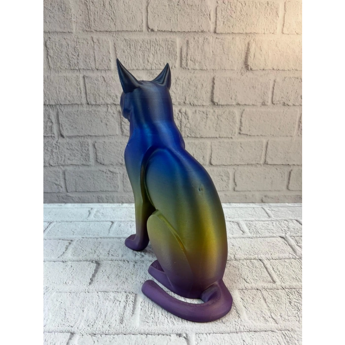 Rainbow Renkli Kedi Biblosu Dekoratif Masa Ve Raf Süsü