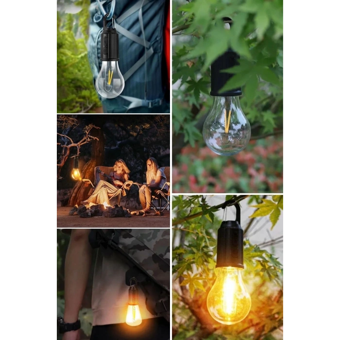 Şarj Olabilen 3 Farklı Mod Ledli Kendiliğinden Asma Kancalı Kamp,dış Cephe Lambası