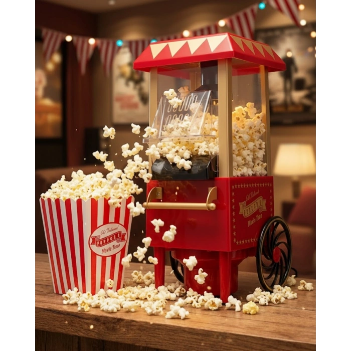 Sıcak Hava Teknolojili Yapışmaz Popcorn Makinesi