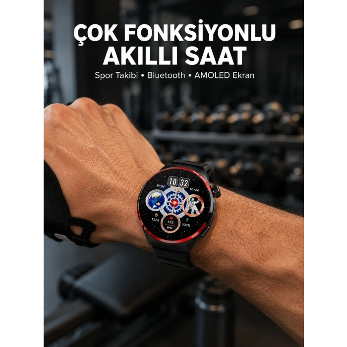 Spor Ve Sağlık Takipli Akıllı Saat Kablosuz Şarj Yeni Nesil