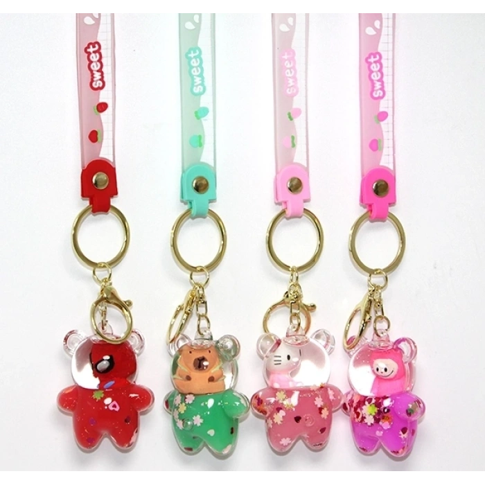 Sulu Silikon Anahtarlık Spiderman, Labubu,kapibara, Hello Kitty Alk5283