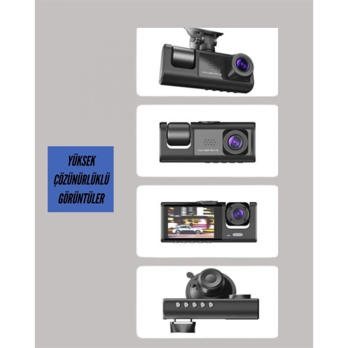 Ta-01 1080p Ön 720p Arka Ve İç Kamera Sistemli Dvr