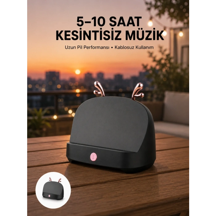 Telefon Tutucu Bluetooth Hoparlör Geyikli Renkli Uzun Ömürlü