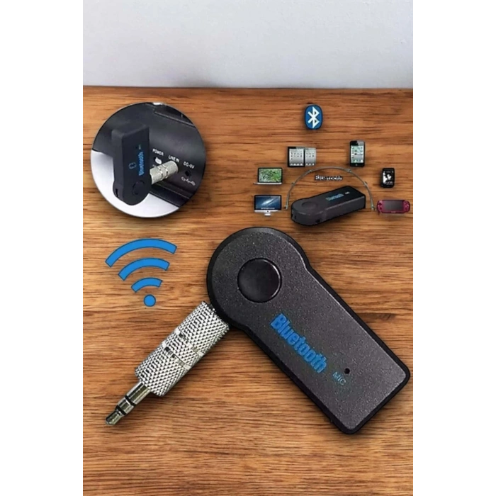 Tüm Araçlara Uyumlu Aux Car Bluetooth Kablosuz Araç Bağlantı Kiti