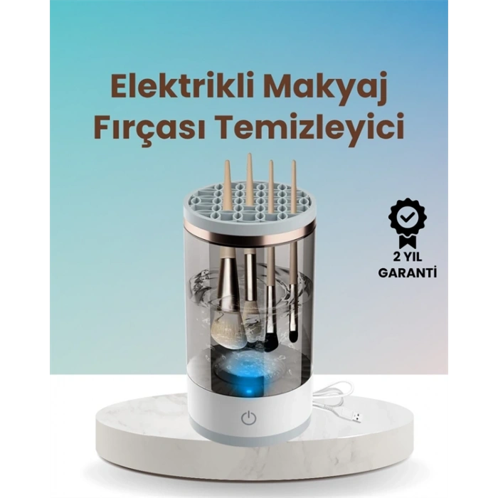 Usb Şarjlı Derin Temizlik Makyaj Fırçası Yıkama Makinesi
