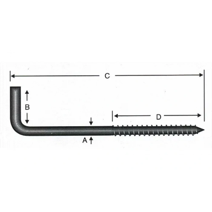 Vidalı Korniş Çivi No:8 - 4x80 - 100 Adet