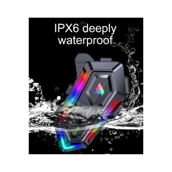 Y20 Max Motosiklet Bluetooth 5.3 Kask Intercom 2 Kişi 300 Metre Eşleşme Özellikli