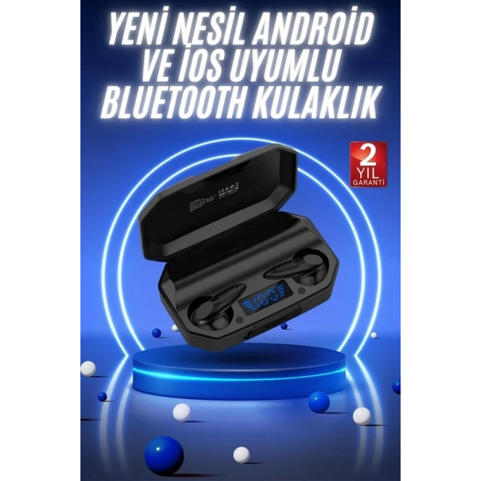 Yeni Nesil Android Ve İos Uyumlu Siyah Profesyonel  Kulaklığı