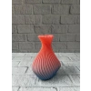 3d Dalga Desenli Kalp Formlu Dekoratif Vazo Pembe 15 Cm