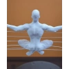 3d Zen Heykeli Beyaz Ay İçinde Meditasyon Figürü Dekoratif Obje