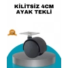 4 Cm Kilitsiz Masa Ayağı Tekli Sessiz Ve Akıcı Hareket