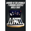 7 Kordonlu Akıllı Saat Siyah Kasa Dokunmatik Ekran Uyku Ve Sağlık Takibi