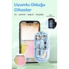 Bluetooth Usb Çift Modlu Sessiz Mouse, Şeffaf Mıknatıslı Kapaklı, Type-c Şarjlı, Dpı Ayarlı, Kablosuz 10m Çekim Mesafeli, Masaüstü Kısayol Tuşlu, Taşınabilir Şarjlı Mouse Siyah