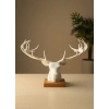Dekoratif Geyik Başı Heykel 25 Cm Modern Minimal Tasarım