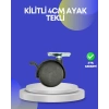 Dolap Ve Raflar İçin 4 Cm Kilitli Tekerlek Tekli