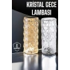 Gece Lambası Kristal Lamba Dokunmatik Şarjlı Hediyelik