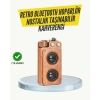 Klasik Görünümlü Bluetooth Hoparlör 360 Derece Stereo Ve Fm Radyo