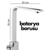 Krom Mutfak Evye Batarya İçin Köşeli Su Borusu Paslanmaz Ve Eca Uyumlu 20x20