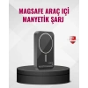 Magsafe Araç Telefon Tutucu 15w Hızlı Şarj Type-c Girişli
