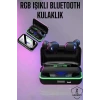 Powerbank Özellikli Kablosuz Bluetooth Kulaklık Rgb Işıklı