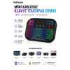 Rgb Işıklı Mini Kablosuz Klavye Touchpad Combo, Bluetooth Ve 2.4g Smart Tv Kumandası