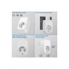 Tekli Yüksek Voltaj Korumalı Duvar Prizi 2x Type-c 1x Usb Çıkışlı Priz Grup Priz Çoğaltıcı Beyaz