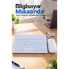 Türkçe Q Kablosuz Klavye Ve Beyaz Mouse Takımı