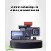 Üç Kameralı Dash Cam 170° Geniş Açılı Full Hd Gece Görüşlü