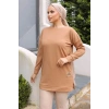 Yeni Stil Bej Arma Detay Tunik 10020