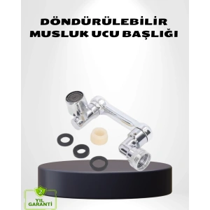 1080° Dönebilen Musluk Ucu – Su Tasarruflu, Esnek Ve 360° Çift Eksenli Başlık