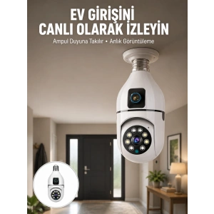 1080p Wifi Ampul Güvenlik Kamerası – Gece Görüş & Uzaktan Erişim Yeni Nesil