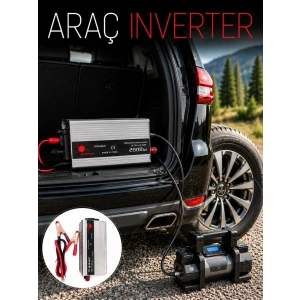 2000w Araç İnverter Aküden Güç Dönüştürücü Elektrik Üreten Taşınabilir