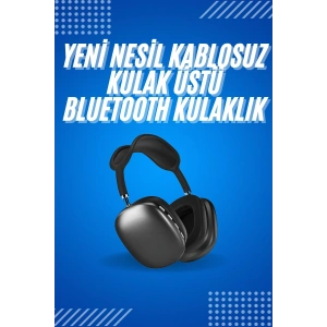 2025 Model Kulak Üstü Kablosuz Bluetooth Kulaklık Gürültü Azalta Uzun Pil