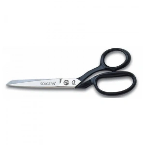 232-7 Tekstil / Yatık Regula Makası No: 7 İnç / 17,78 Cm - Nikel Kaplama, Siyah Saplı