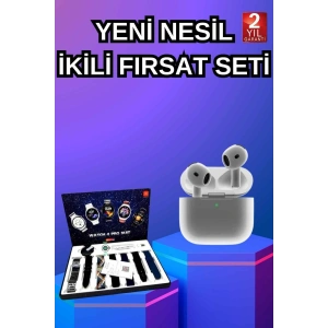 3.nesil Tws Bluetooth Kulaklık Bluetooth Bağlantılı Akıllı Saat Amoled Ekran Plastik Hasır Kordon