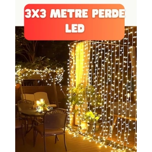 3x3 Metre Şelale Led Perde Işık İç Dış Mekân Dekorasyonu